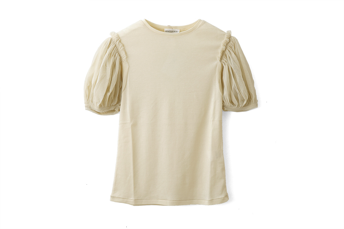 Cotton Frice T-Shirts With Mesh Sleeves KNT196F (IV)
