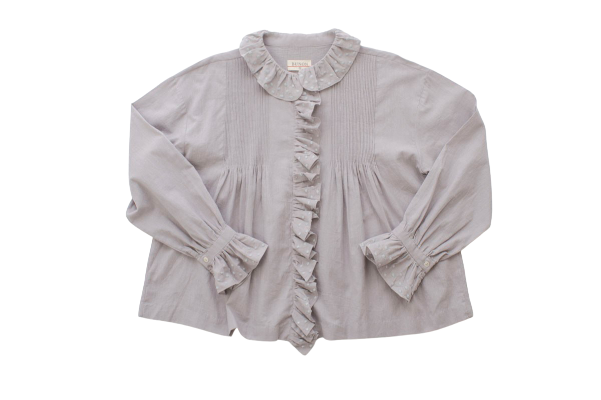 Embroidery Pin tuck Blouse