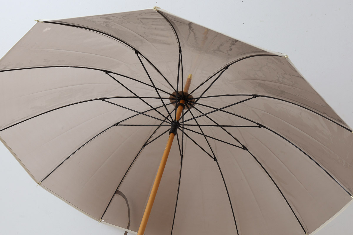 Traditional Weatherwear CLEAR UMBRELLA BAMBOO