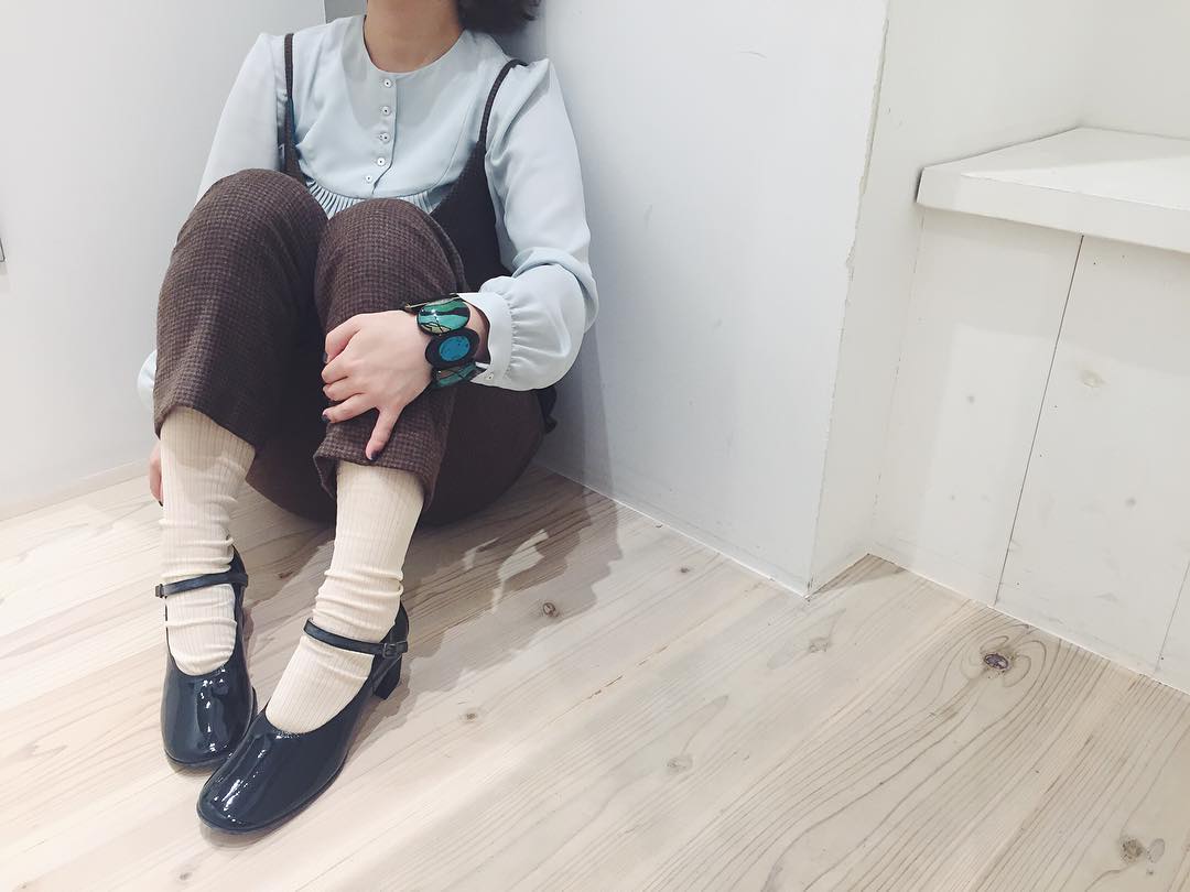 ebagos エバゴス エナメル ヒールワンストラップシューズ