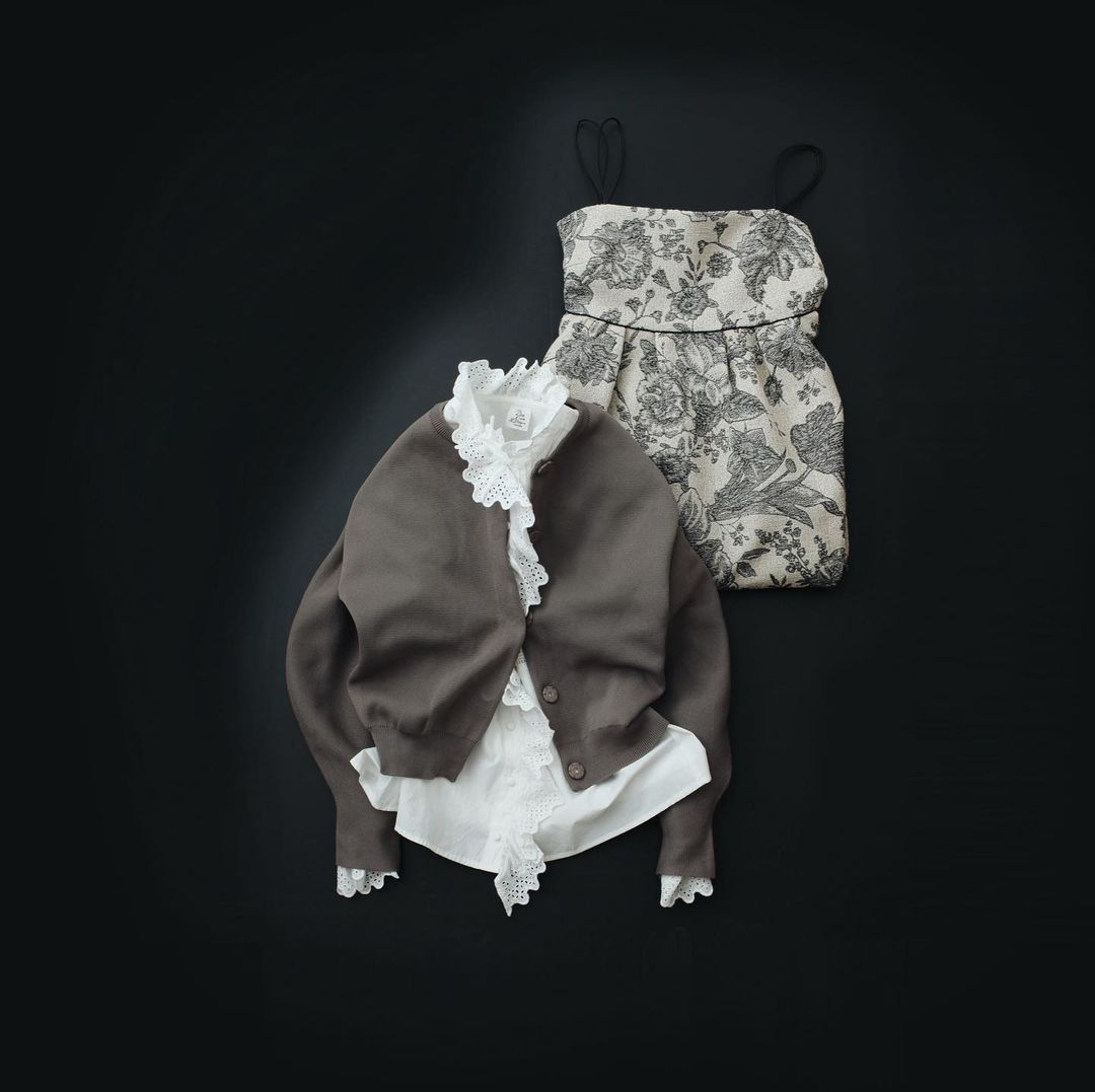 Dot and Stripes CHILD WOMAN ブロード レースピンタックブラウス