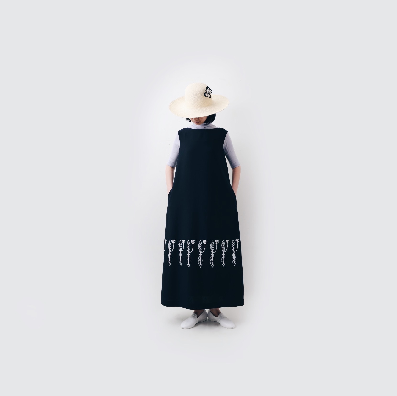 mina perhonen ミナぺルホネン développé ロングノースリーブドレス