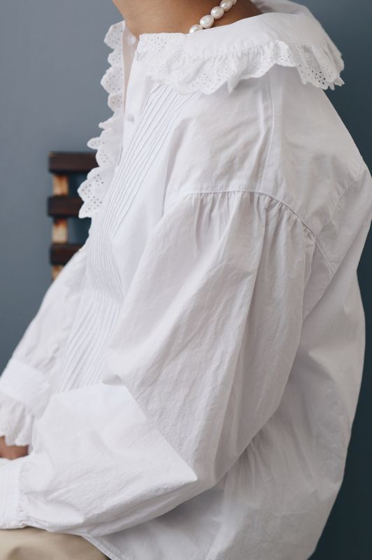 Dot and Stripes CHILD WOMAN 別注!! 100/2 ブロードレースブラウス