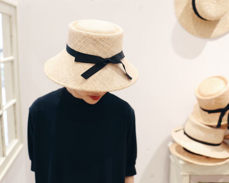 homspun ホームスパン 30-/1天竺 ハイネック半袖ワンピース 