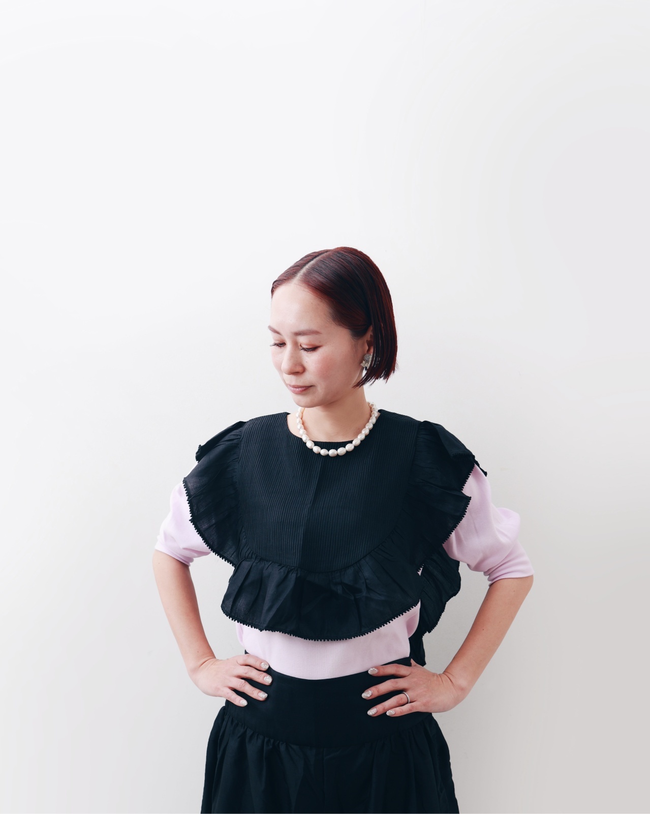 ブノン　トップス BUNON ブノン 別注!! PinTuck RuffleCollar
