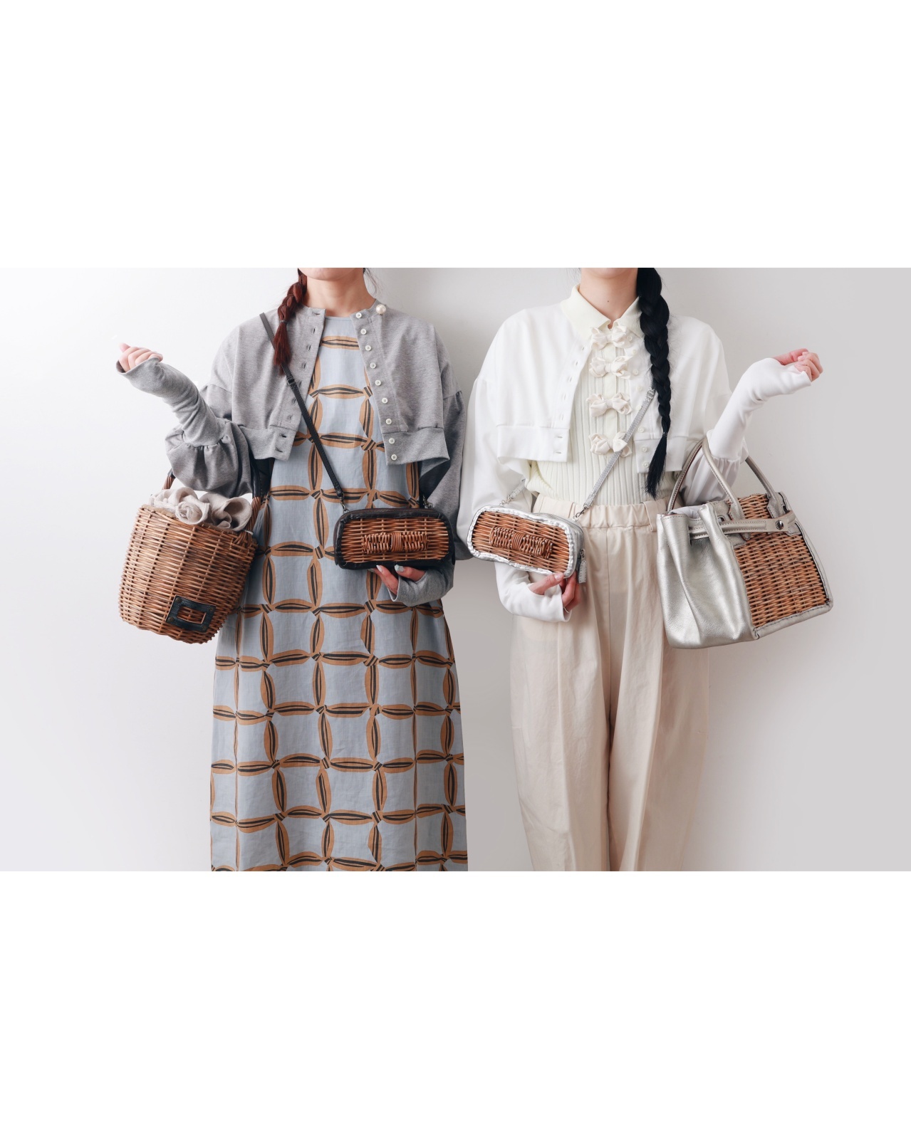 ebagos エバゴス 別注!! メタリックレザー リボンポシェット