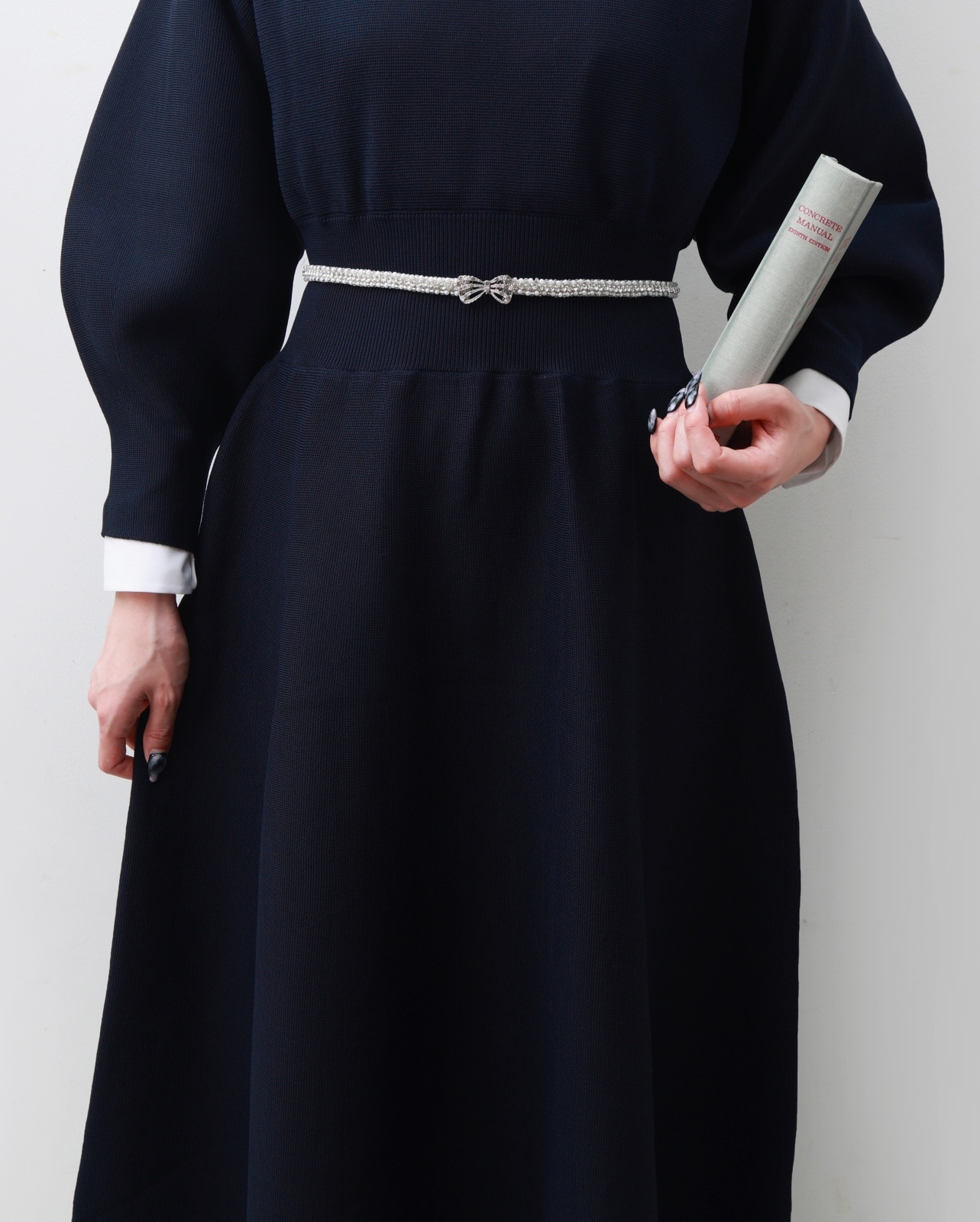 Dot and Stripes CHILD WOMAN 別注!! AMOSSAミラノリブ フレアワンピース