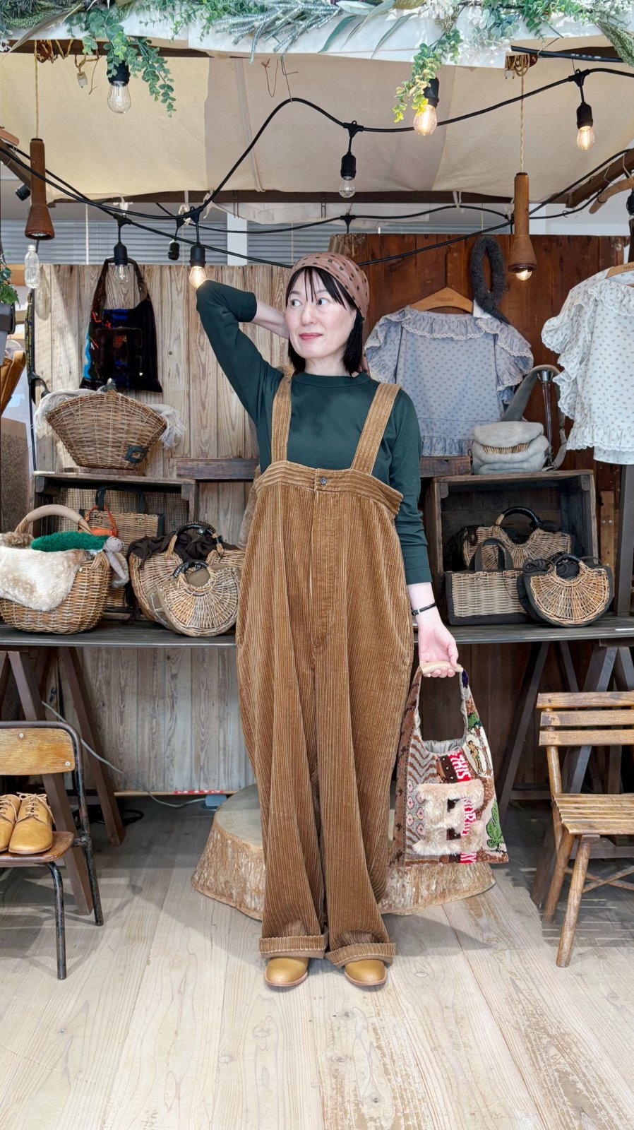 Yarmo ヤーモ Hight Rise Brace Trousers
