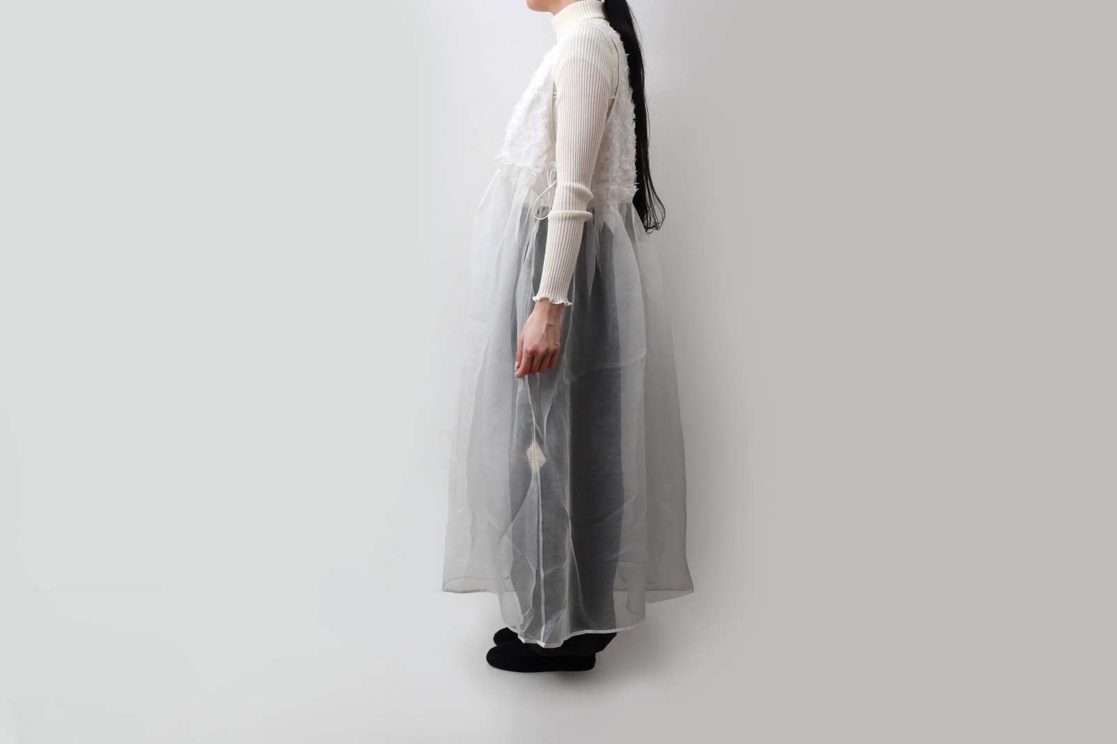 【いいね不要】BUNON Khadi Cotton Silk カディワンピース BUNON ブノン shop別注!! Khadi Silk Organdy & Embroidery Dress