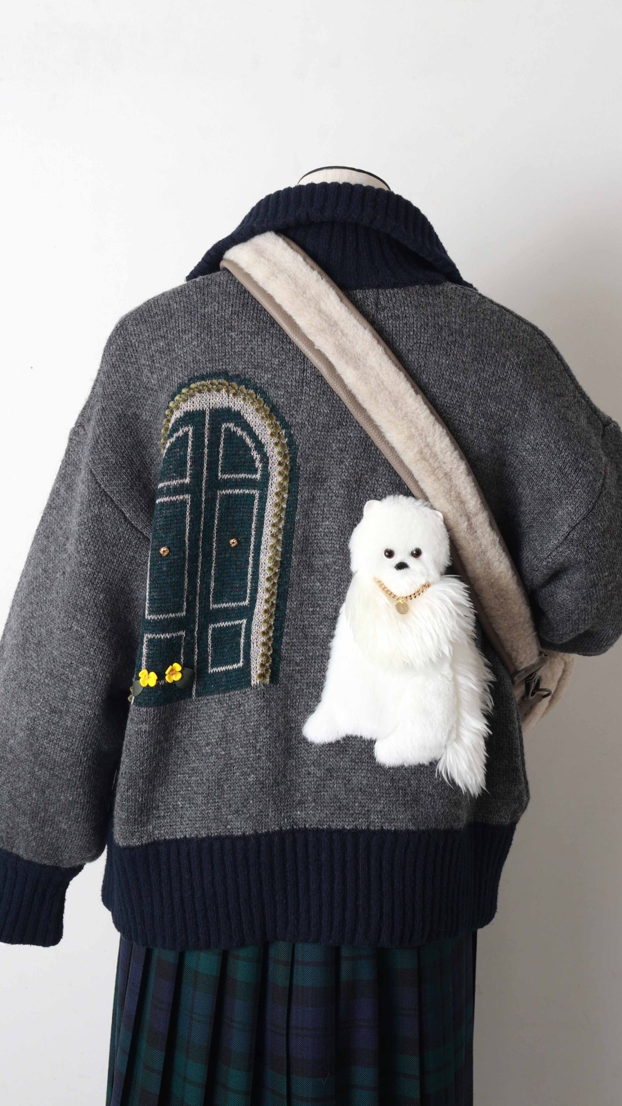 MUVEIL ミュベール イヌジャガードジップカーディガン