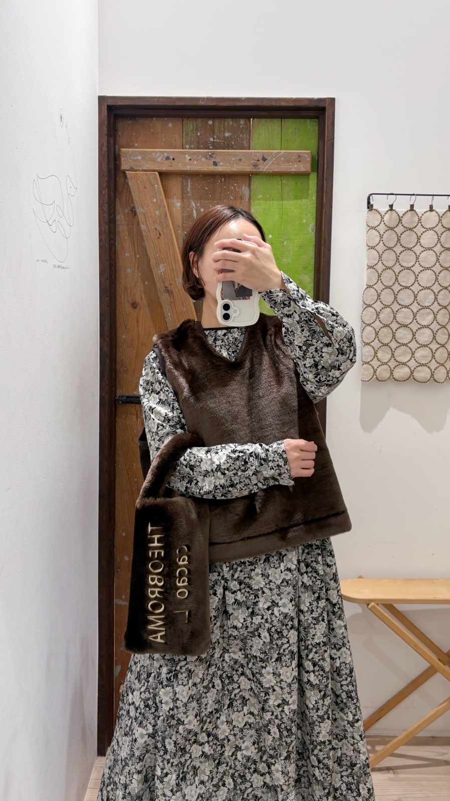 エバゴス⭕️未使用　エコファー　バンビ柄　ベスト　即完売●シーズン限定●人気 ebagos エバゴス ベスト・エコファーバンビ