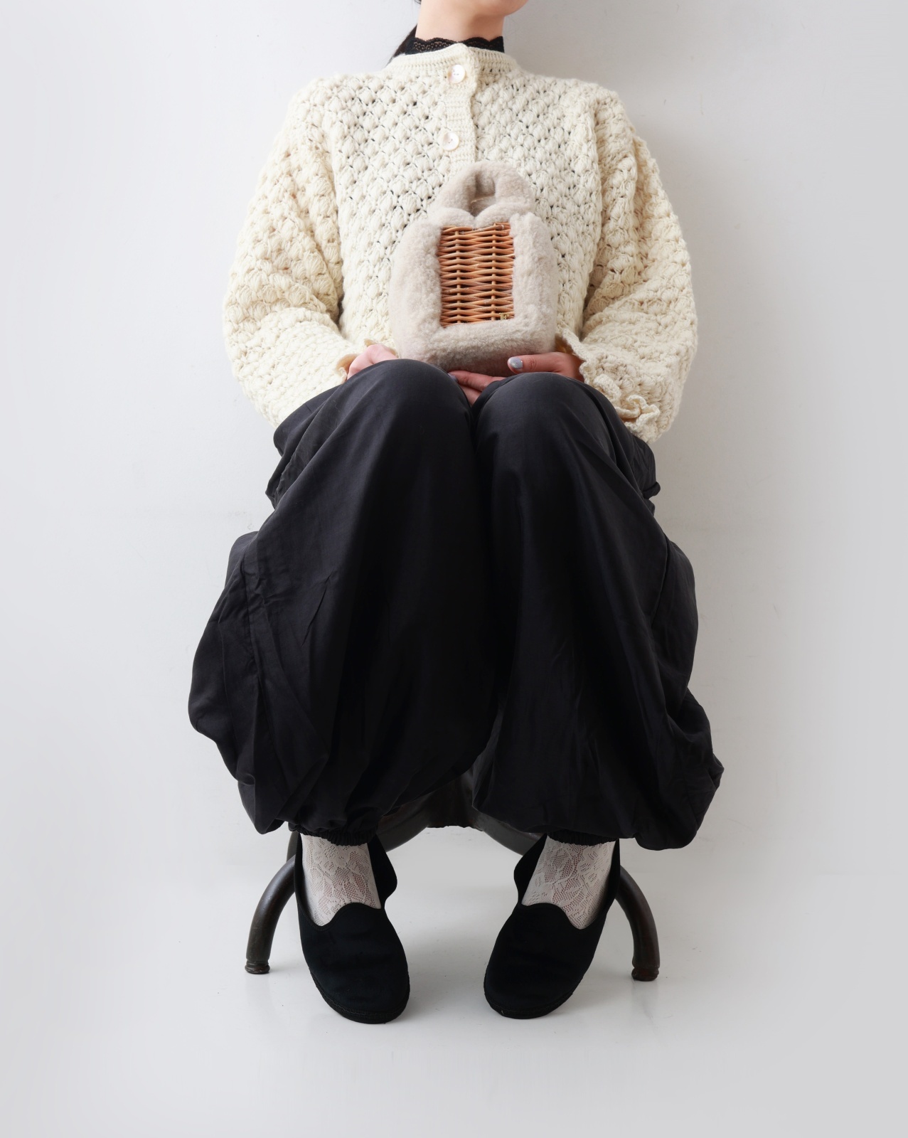 BUNON Khadi Khadi Silk Tuck Gather Balloon Pants