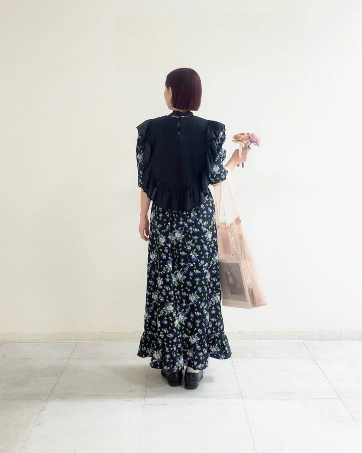 未使用 leur logette ルルロジェット ワンピース 定価75900円 leur logette ルールロジェット 別注!! cotton print dress