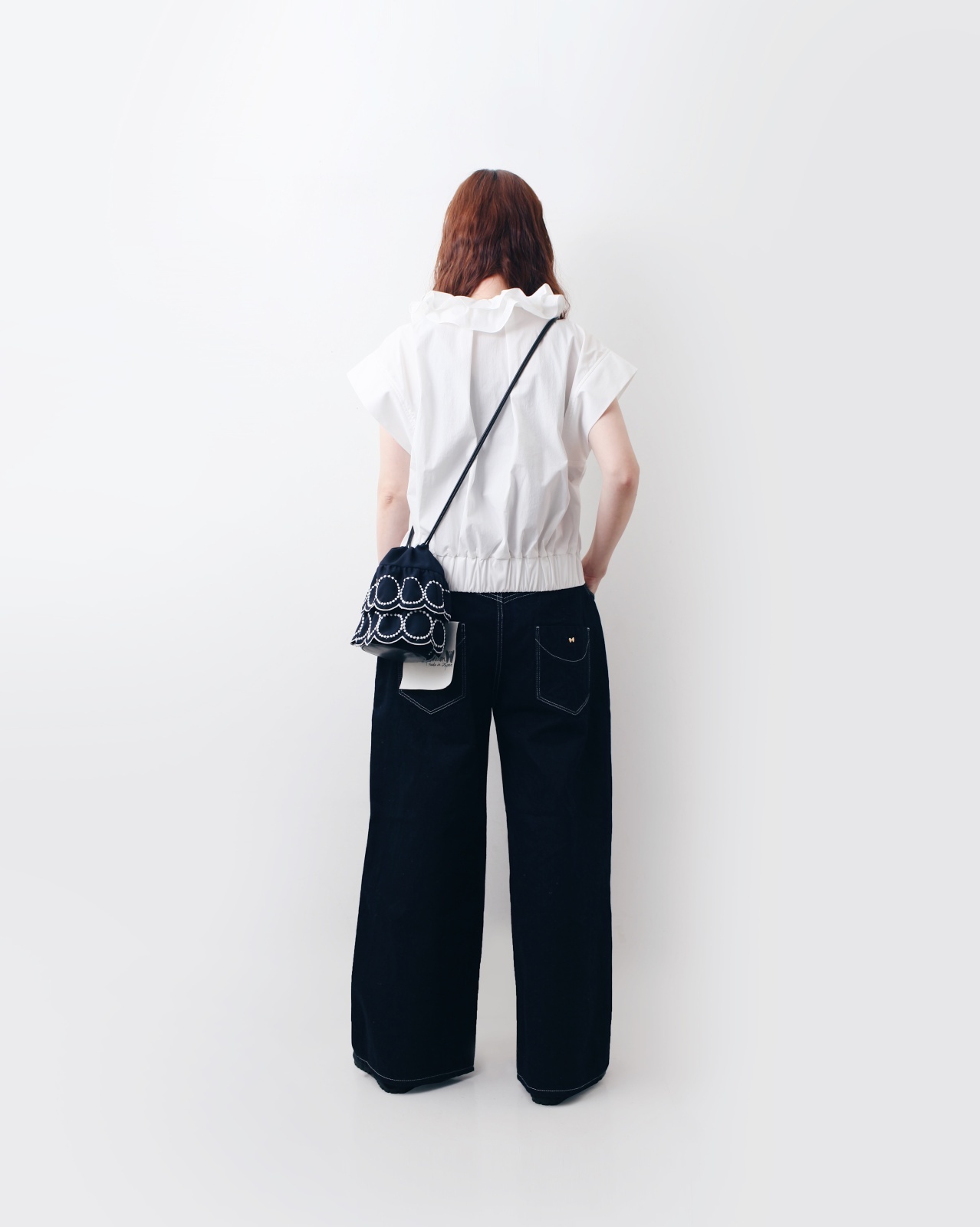 美品　ミナペルホネン　always ロールアップデニム　38 Mina mina perhonen always ビッグポケットワイドデニム