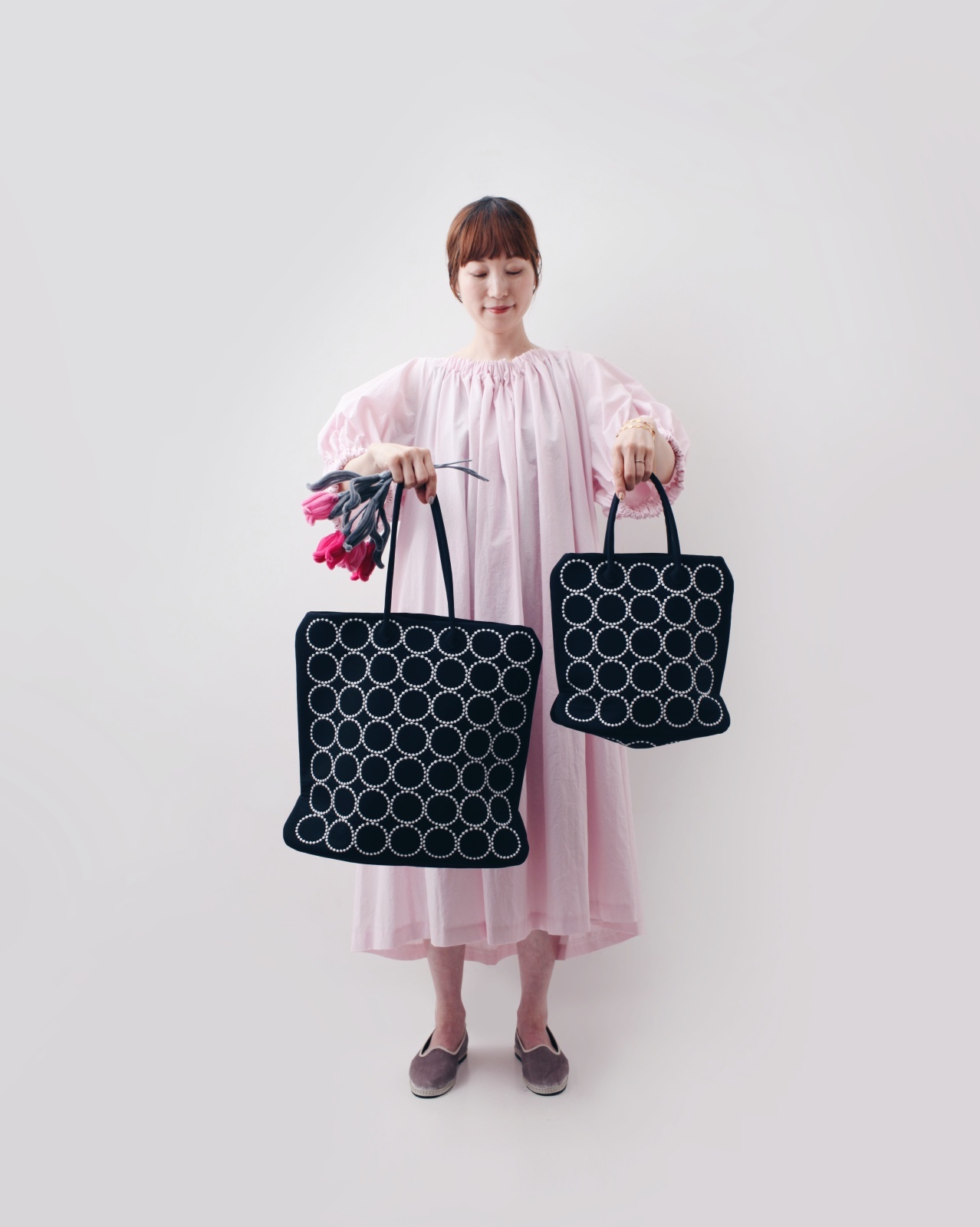 mina perhonen ミナぺルホネン tambourine pave bag L