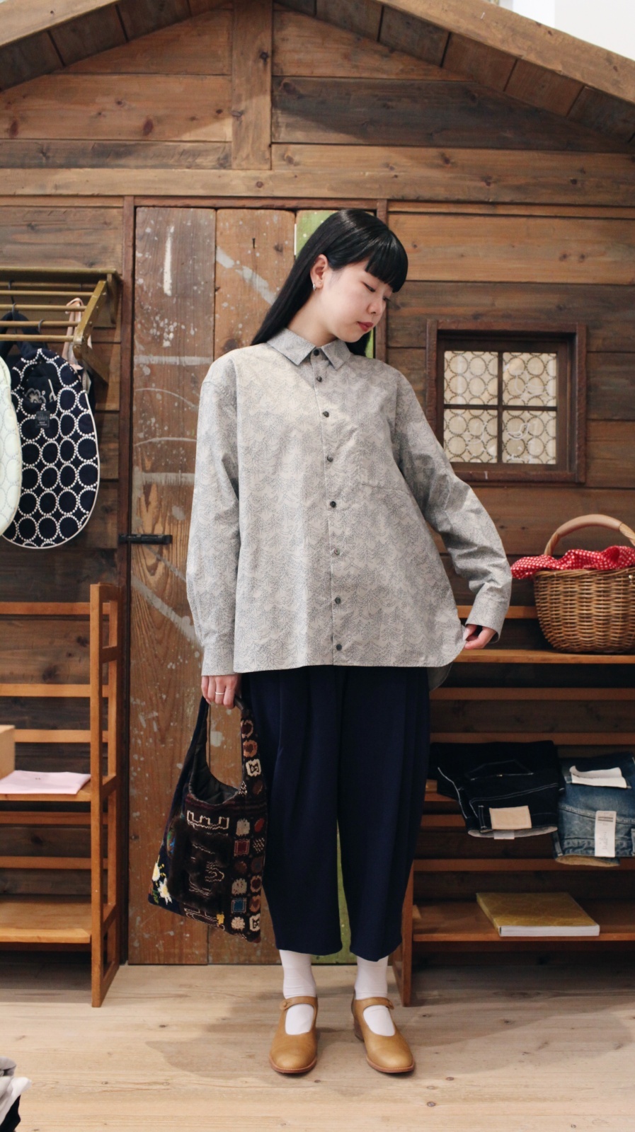 mina perhonen ミナぺルホネン Men's wing tree シャツ