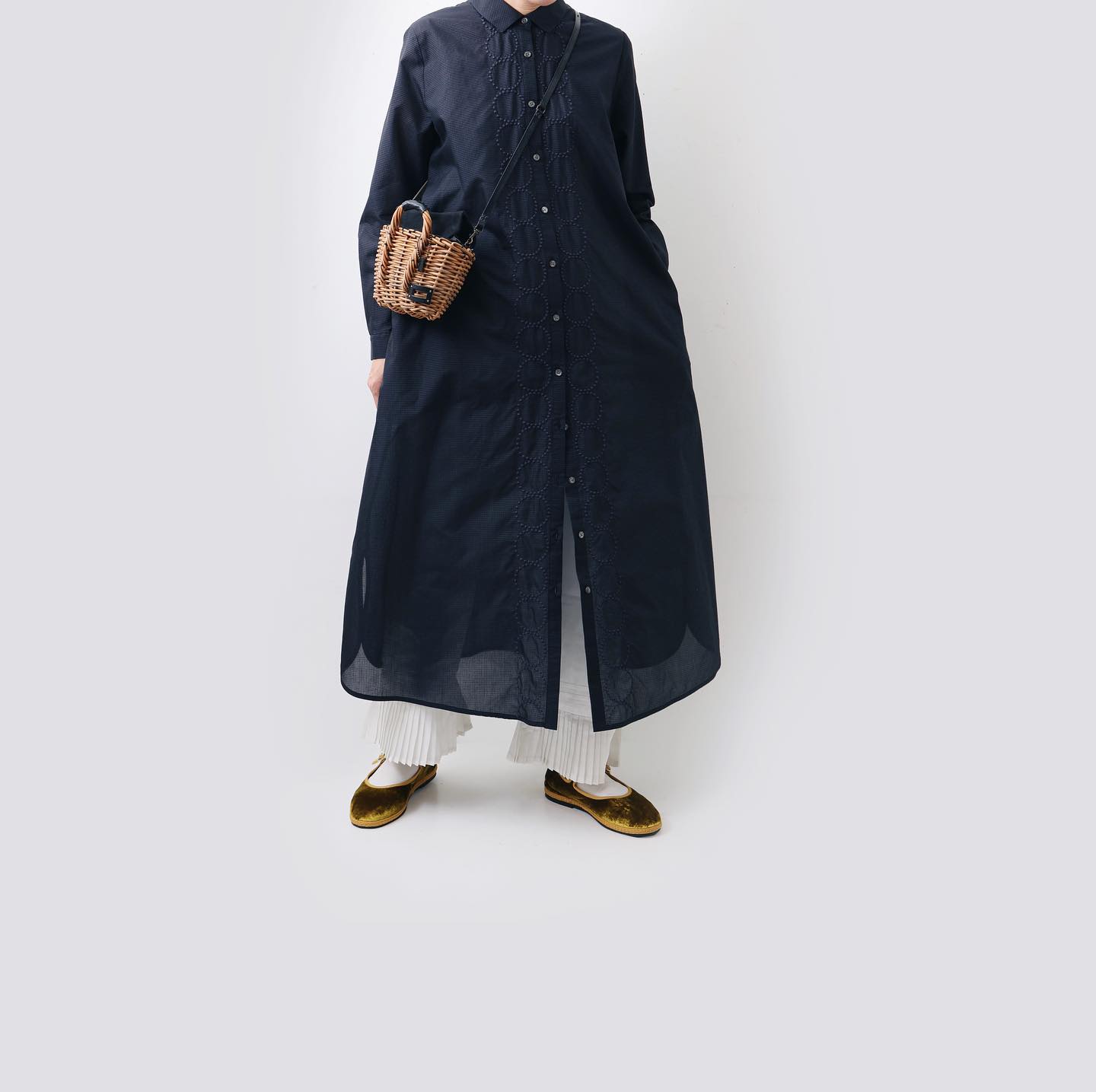 BUNON Khadi Silk Hem Tuck Pants