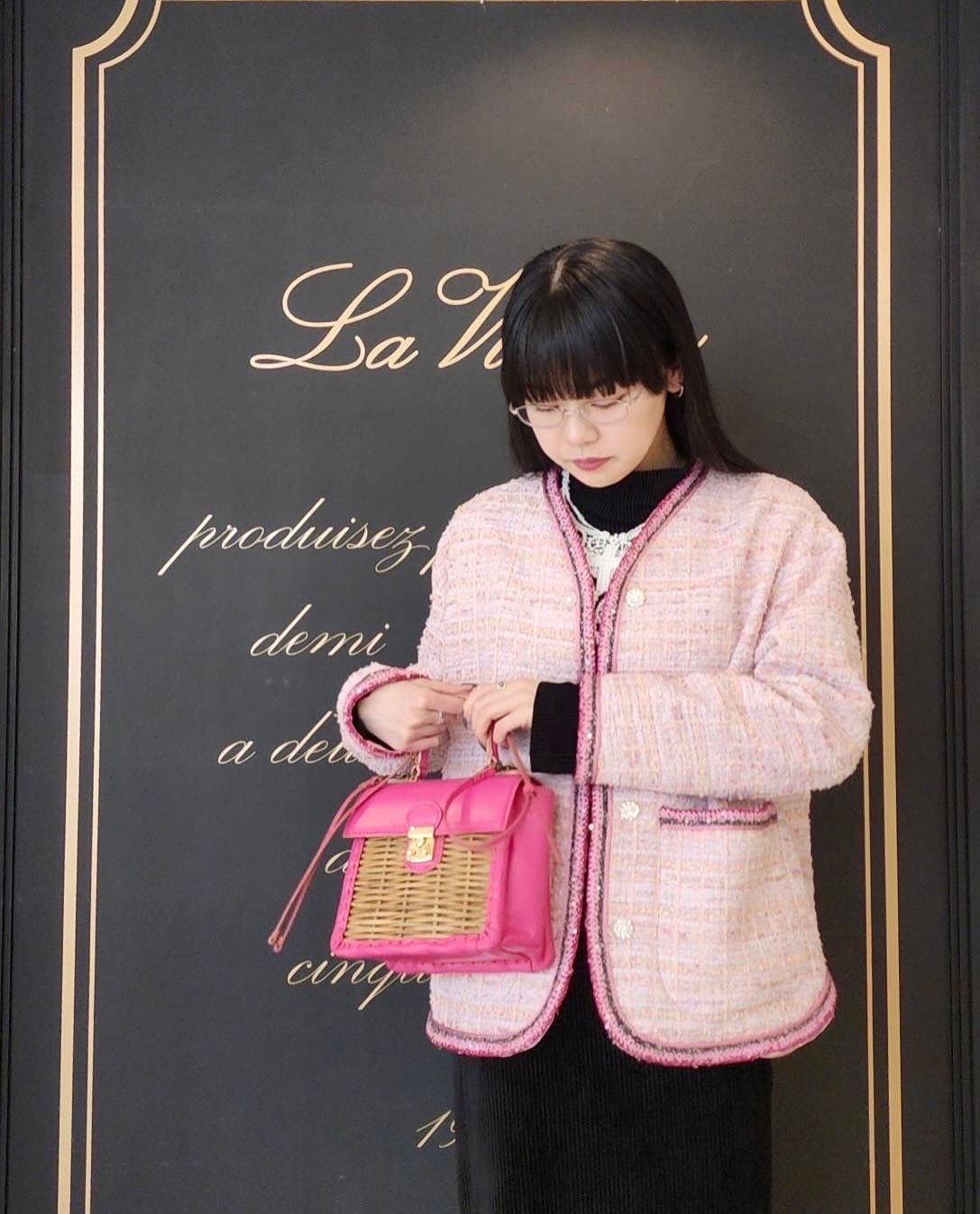 leur logette ルールロジェット カーディガン ジャケット ツイード leur logette ルールロジェット 別注!! strawberry tweed jacket