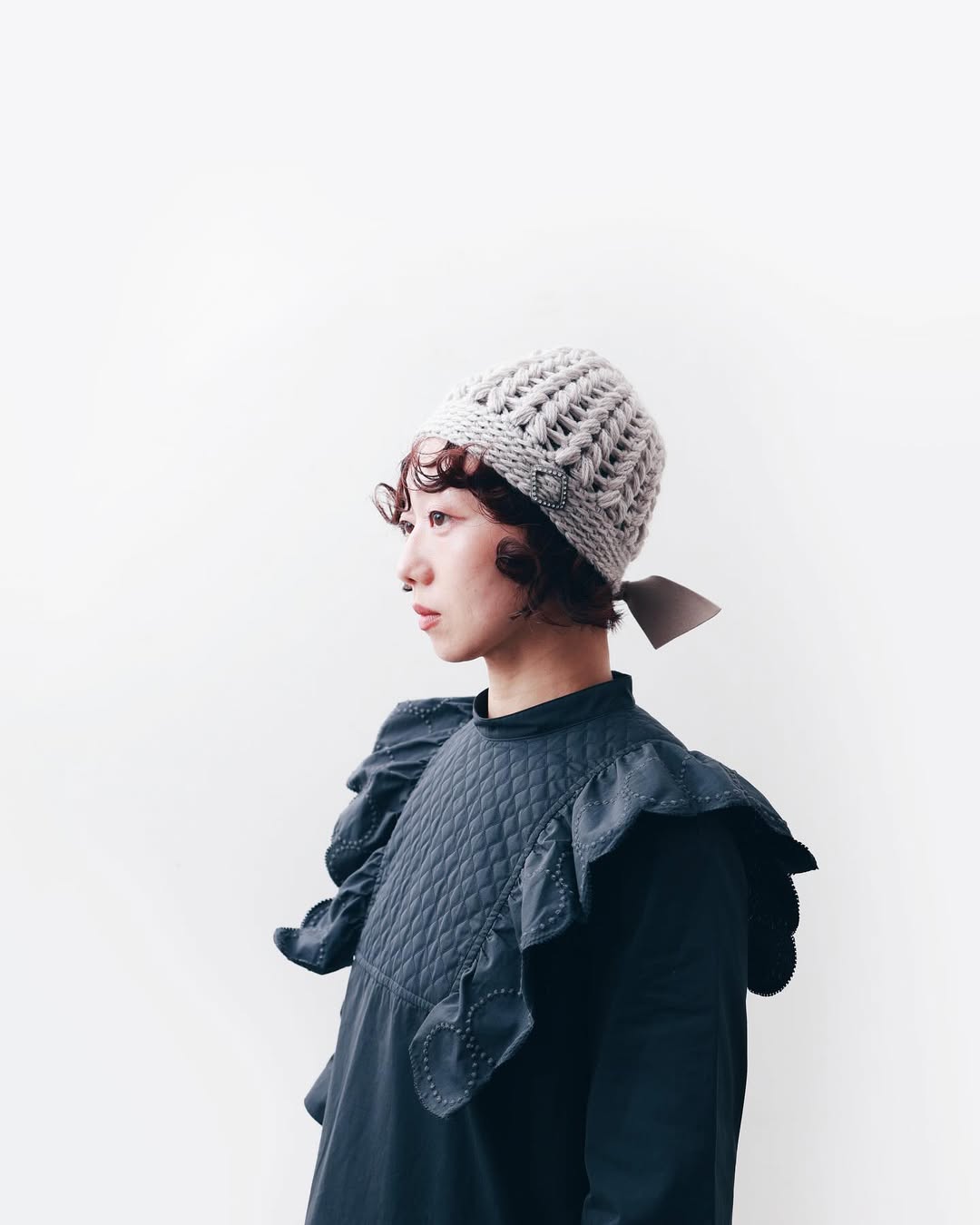 ヒトミシノヤマ ニット帽 定価2.5万】ヒトミシノヤマ×ミナペルホネン