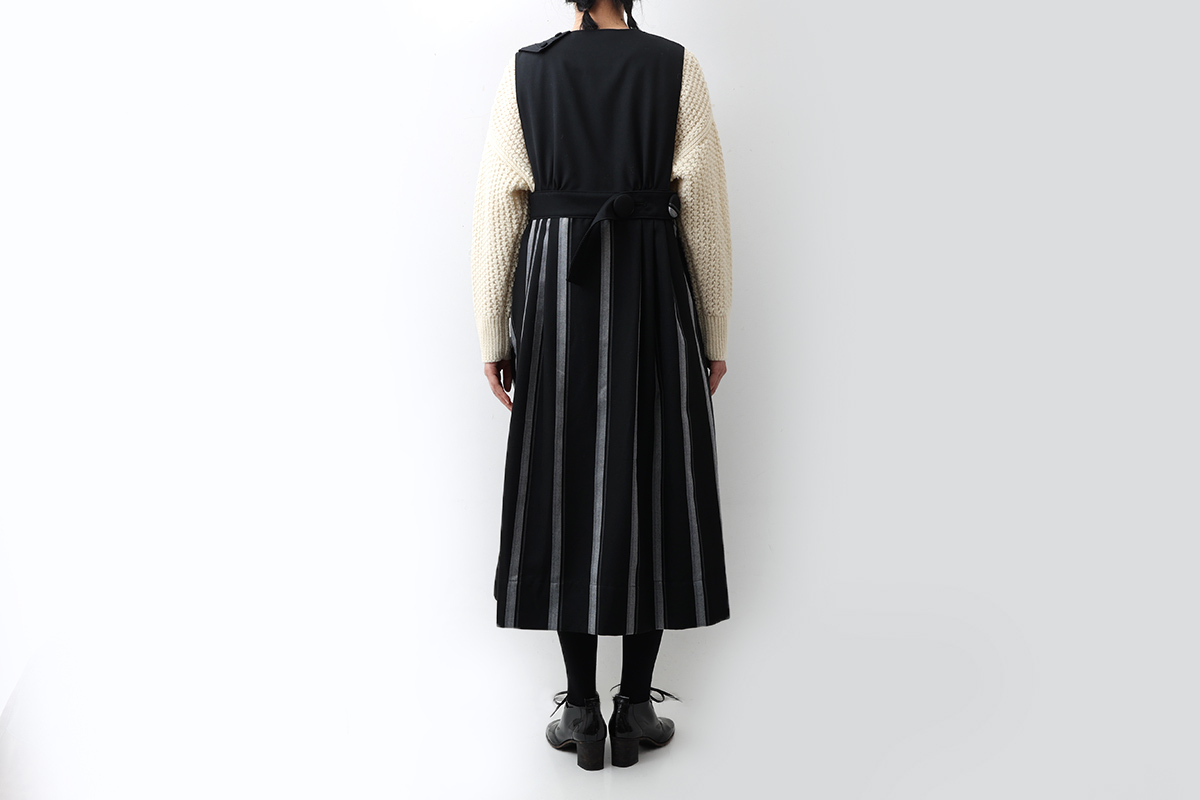 別注!! POTTERS APRON (BLK×WHT)