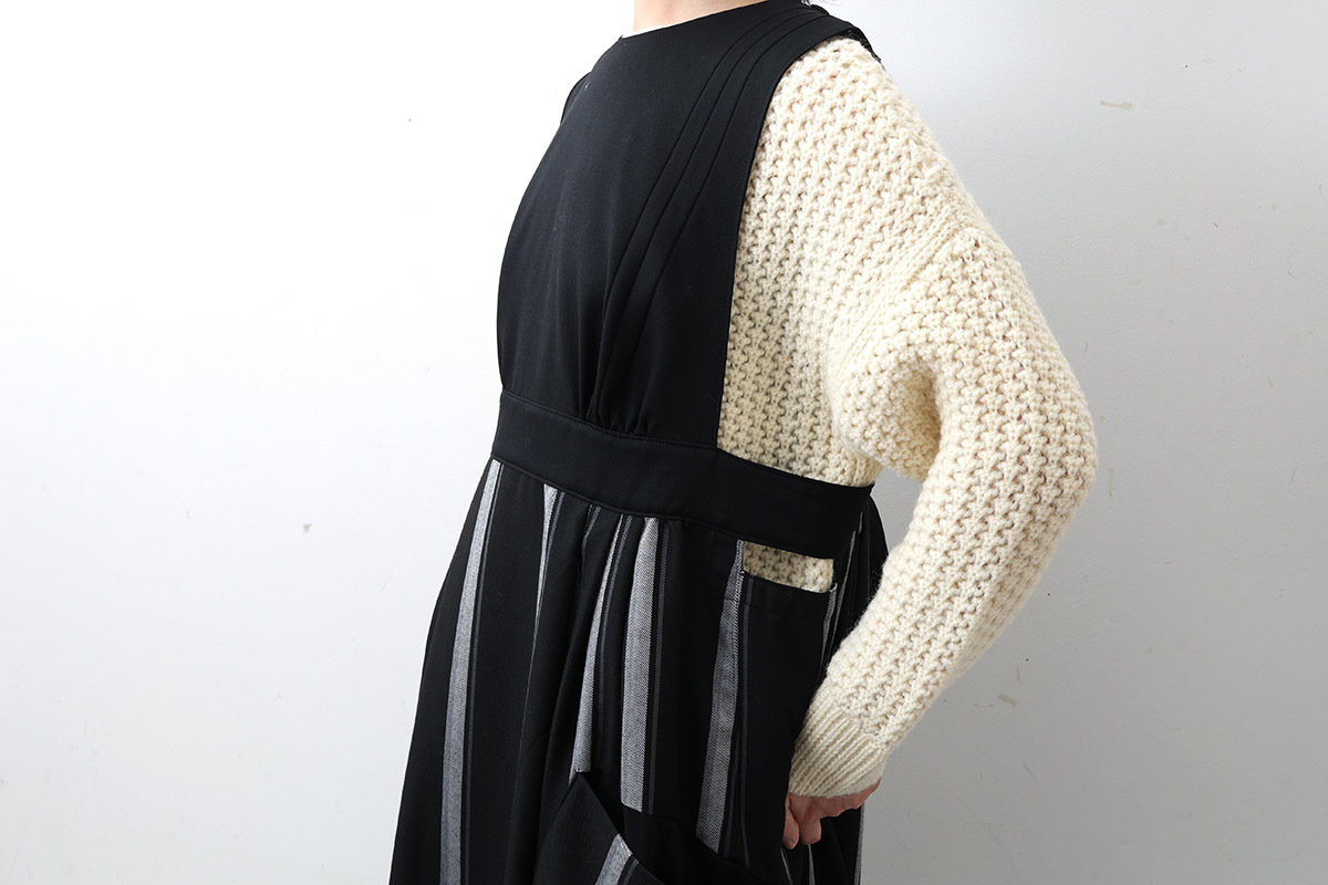 別注!! POTTERS APRON (BLK×WHT)