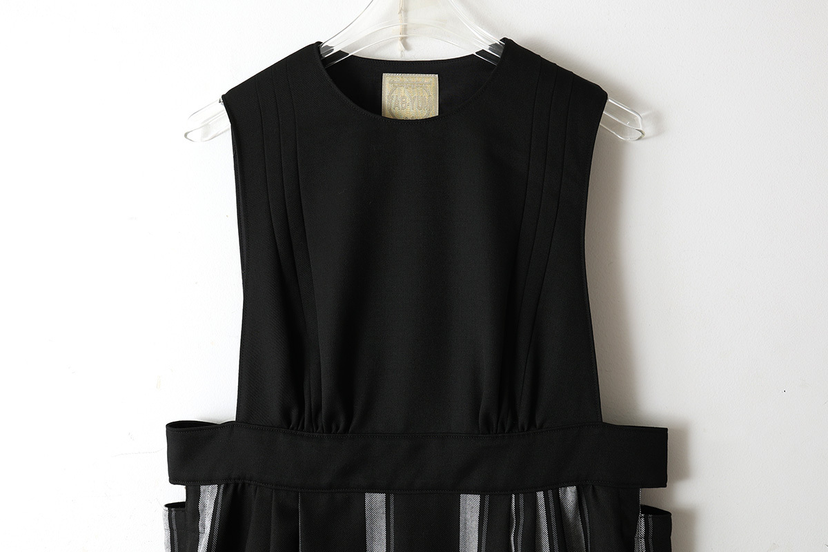 別注!! POTTERS APRON (BLK×WHT)