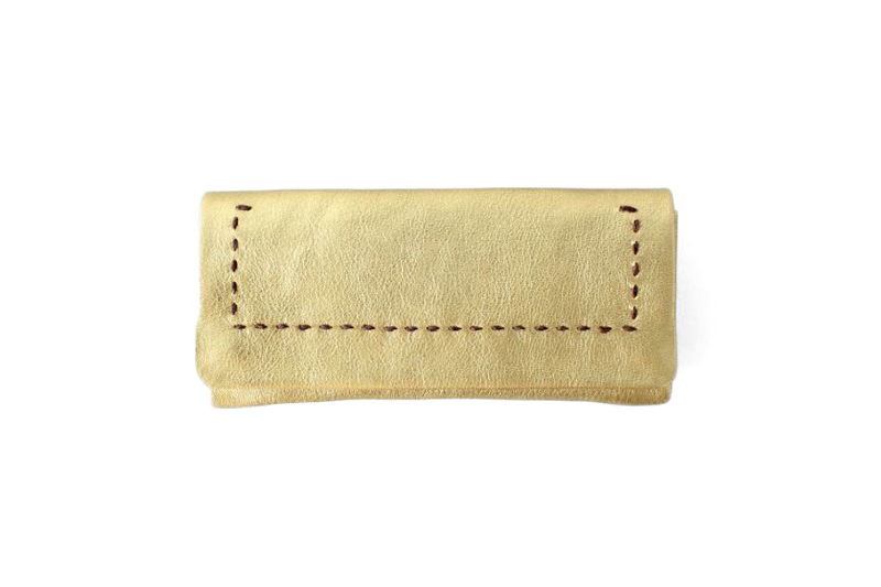 メタリックレザー ソフト長財布（GD）