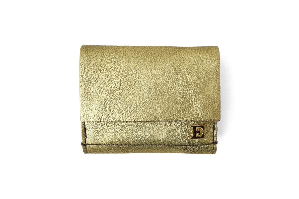 ebagos メタリック E金具 三つ折り財布