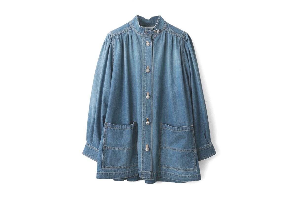 ルールロジェット　leur logette ビジューデニムジャケット leur logette ルールロジェット 10oz denim jacket