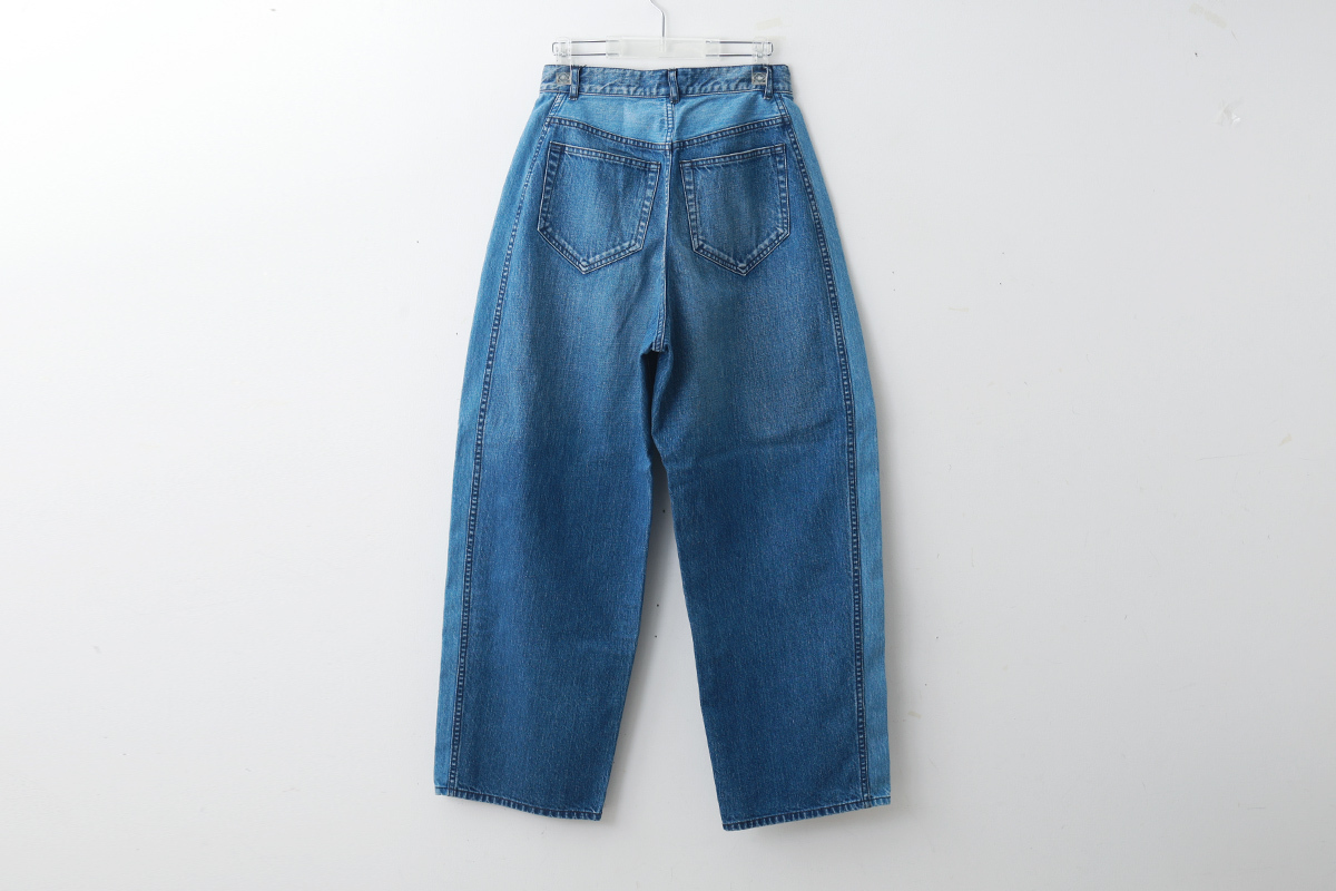 【美品】ルールロジェット ハイウエストデニムパンツ ビジュー サイズ0 leur logette ルールロジェット 12oz denim pants with bijou