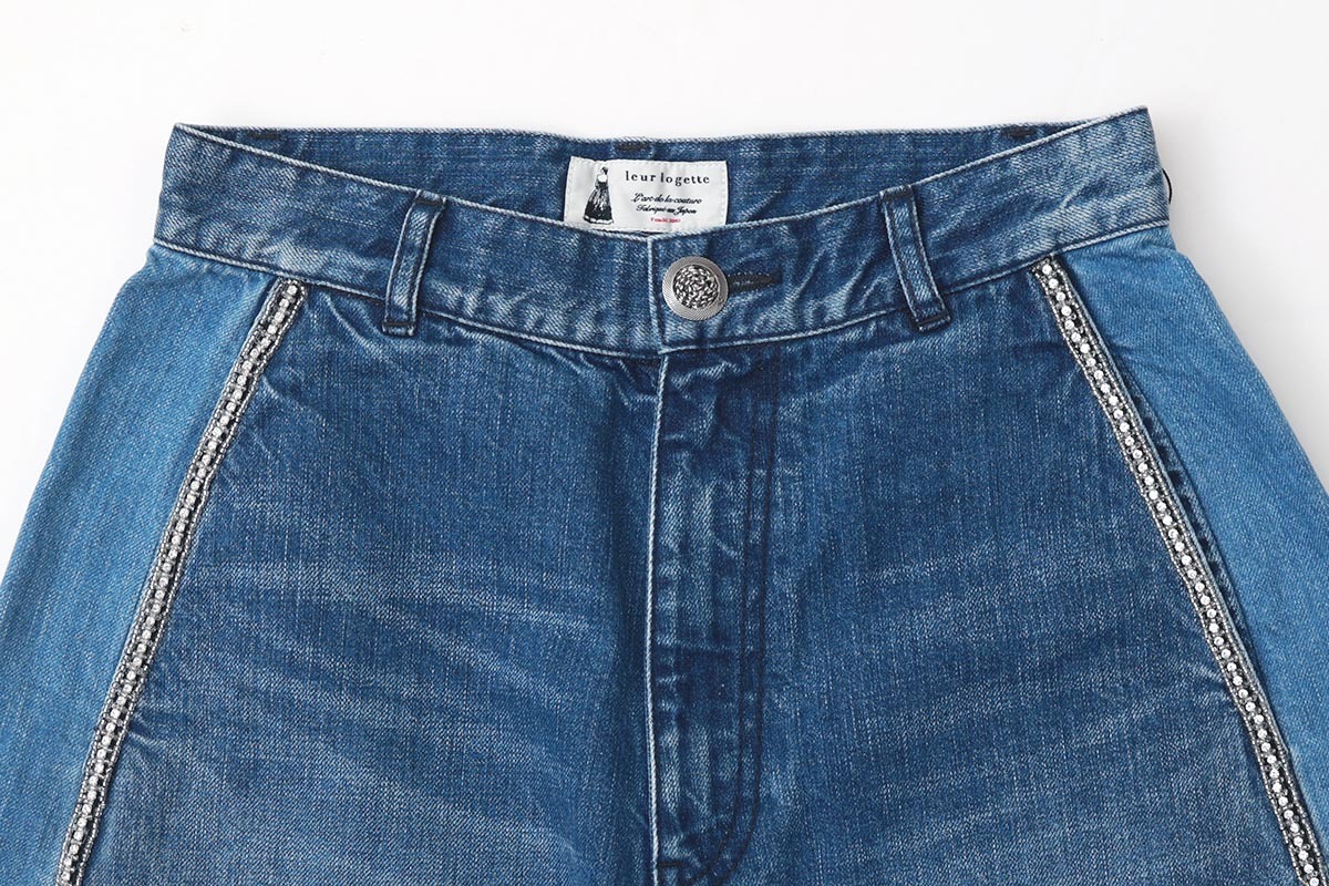 leur logette ルールロジェット 12oz denim pants with bijou