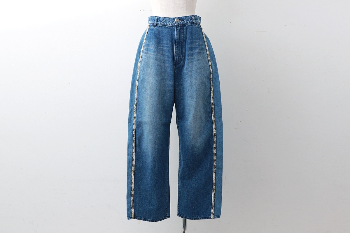 【美品】ルールロジェット ハイウエストデニムパンツ ビジュー サイズ0 item153106700701-1-2.jpg