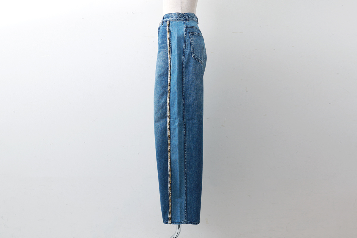 leur logette ルールロジェット 12oz denim pants with bijou