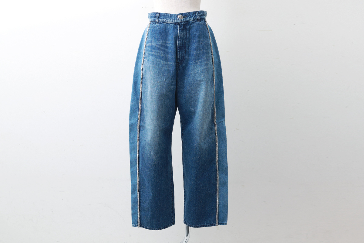leur logette ルールロジェット 12oz denim pants with bijou