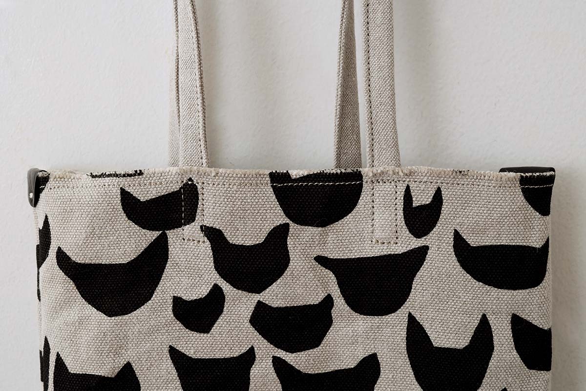 anone-anone tote bag 小 (ABS9574:BK)