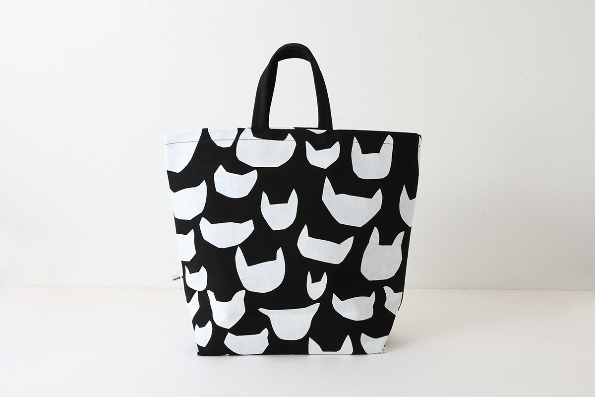 anone-anone tote bag 中 (ABS9585:BK)