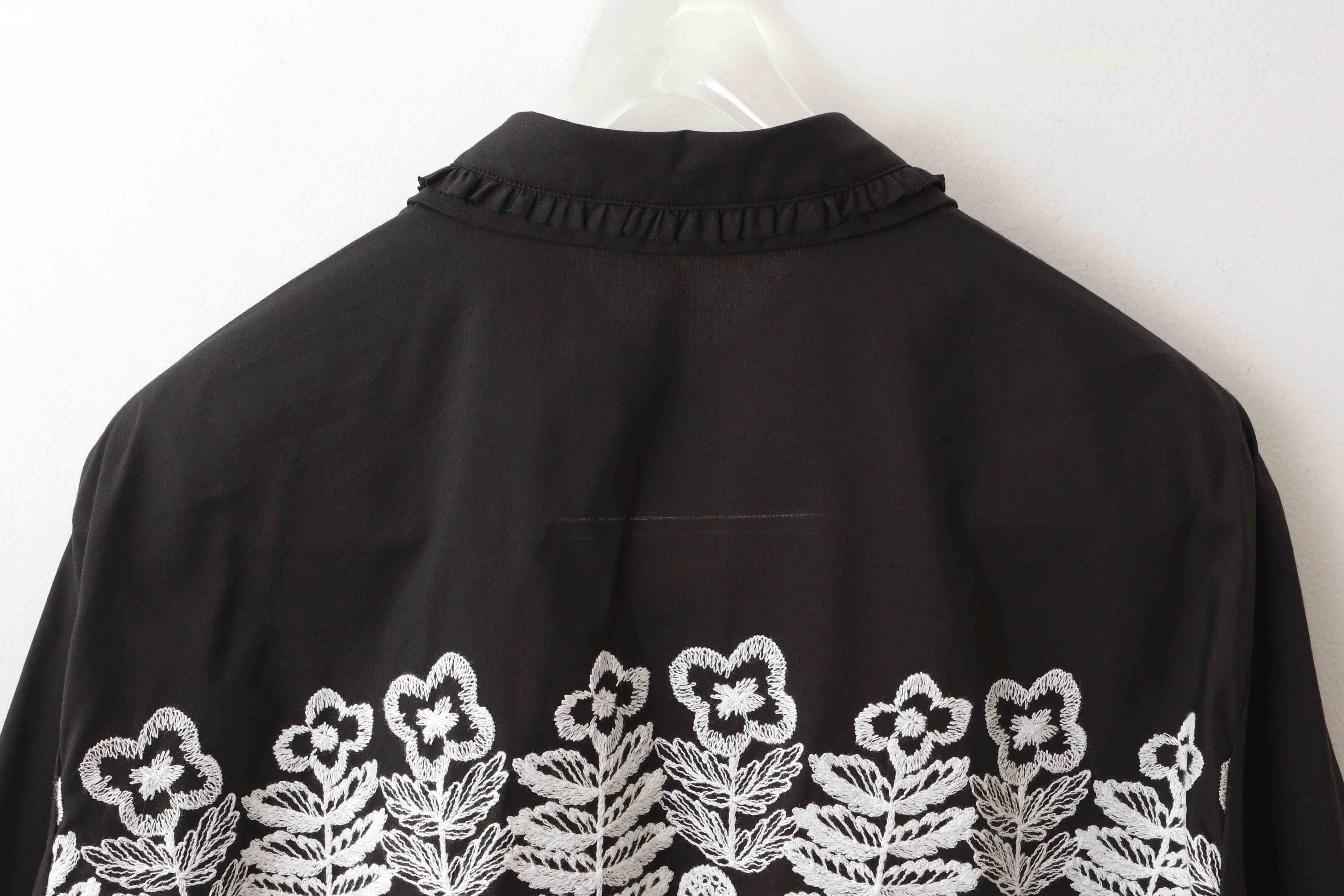 ミナペルホネン　　刺繍　トップス mina perhonen 美品 ミナペルホネン forest parade 刺繍 長袖 ドルマン