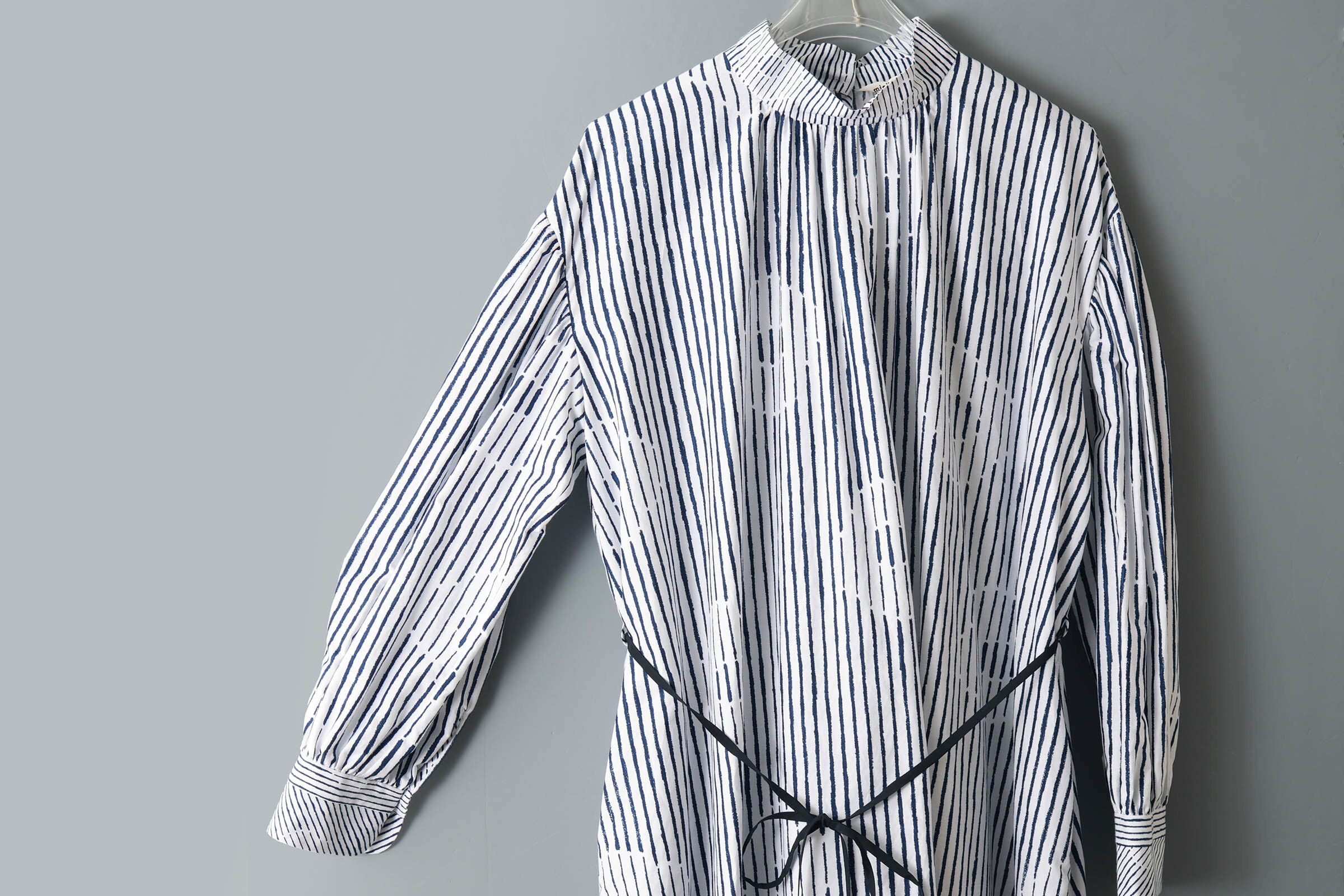 mina perhonen ミナぺルホネン misty flower スタンドカラーギャザードレス