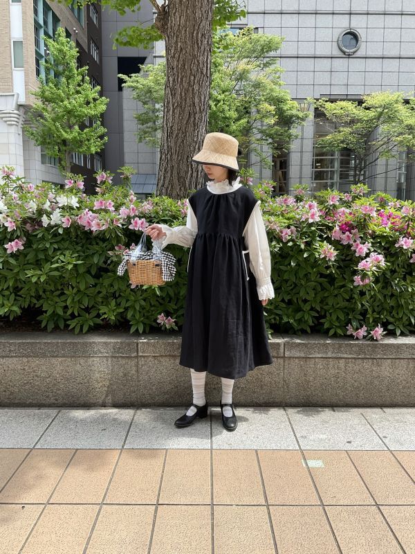 Dot＆Stripes CHILD WOMAN＊新品 ピンタック 前あきブラウス