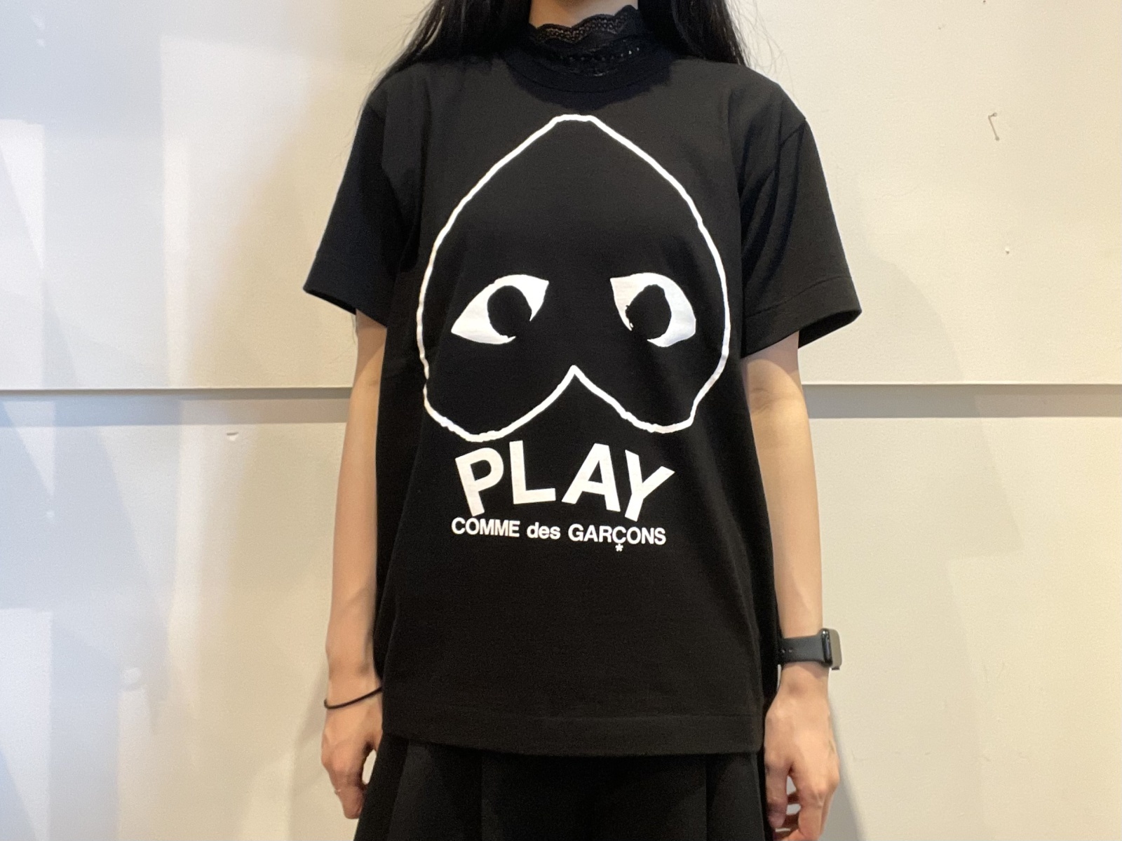 COMME DES GARCONS PLAY ロゴ Tシャツ Black Play Inverted Heart Logo T-Shirt - kids atelier