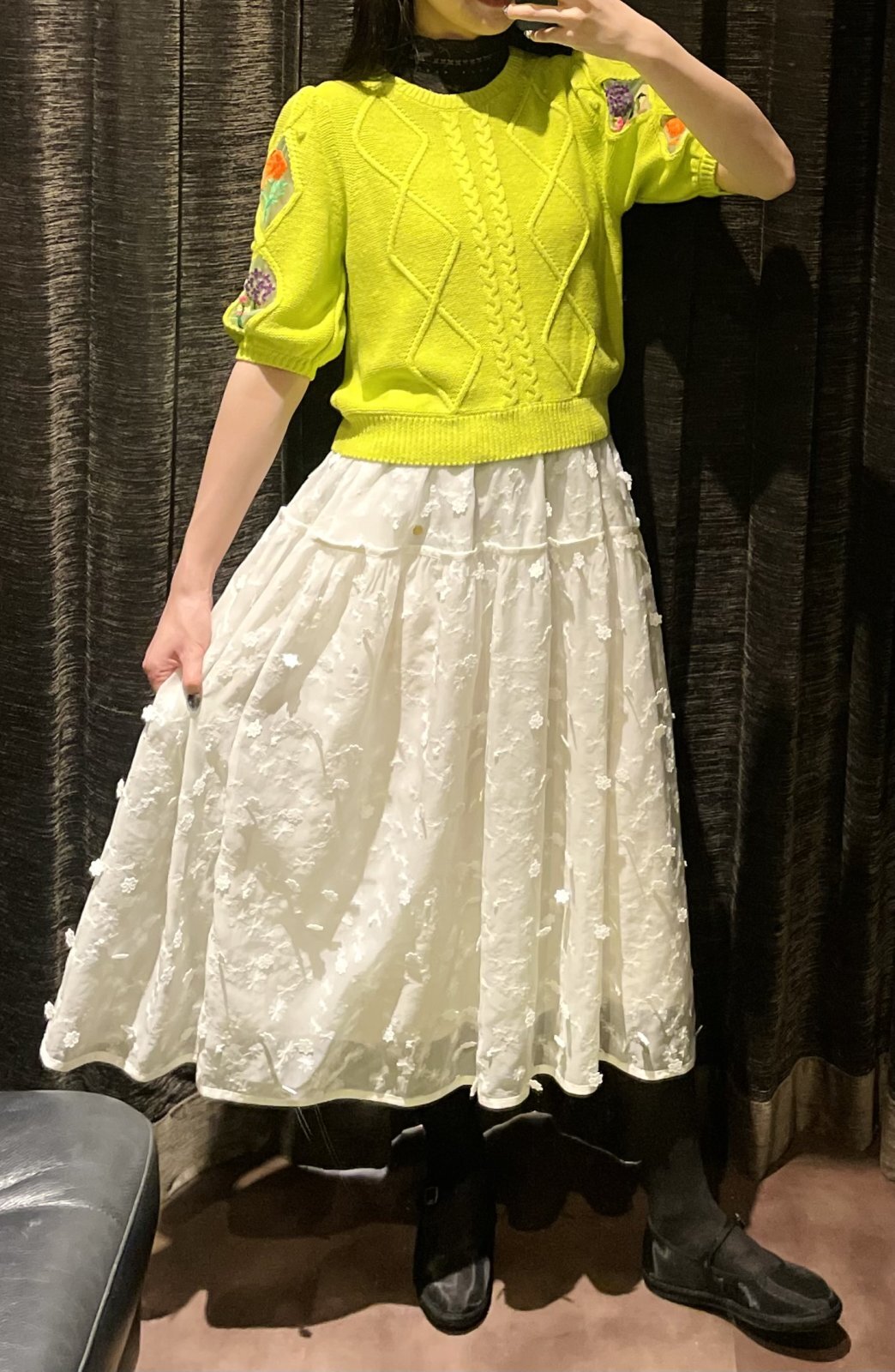 ミュベール muveilのお花ロングスカート￼ MUVEIL(ミュベール)のフラワープリントスカート通販 | mirabella